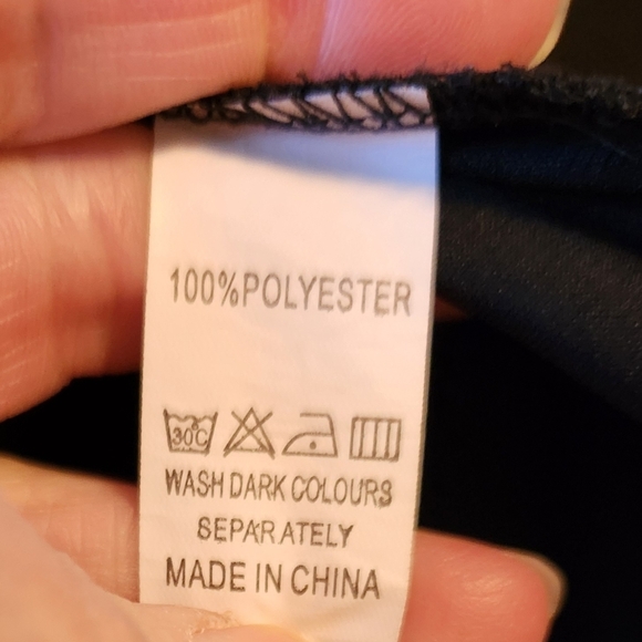 Black Zipper V-Neck Women's Top - Picture 6 of 6